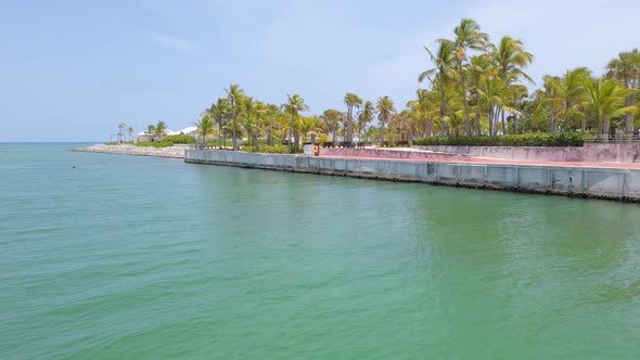 Departure from the marina of cap cana, on a sunny day, turquoise blue waters