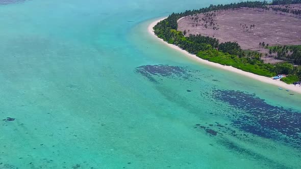 Drone view sky of sea view beach journey by blue water and sand background