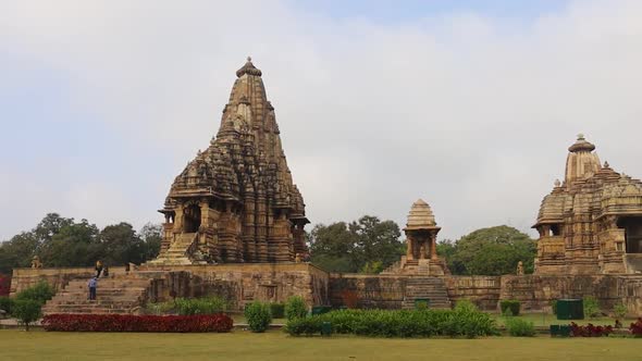 Kandariya Mahadev Temple and Chitragupta Temple Panoramic Shot, Khajuraho.