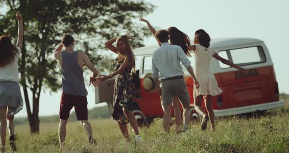 Group of Friends, Having a Nice Time Together