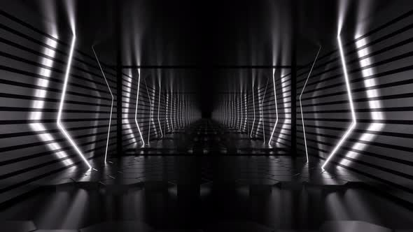 Black White Tunnel 4K alt