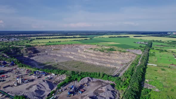 Openpit Mine Showing the Industrial Exterior Mining Quarry