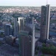 flight between modern buildings, energy saving, european skyscrapers - VideoHive Item for Sale