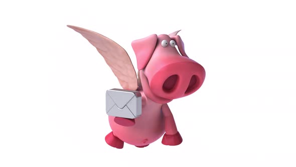 Flying pig - computer animation