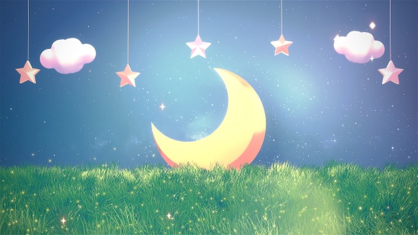 Moon and Grass