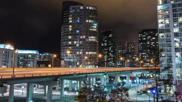 City Freeway Traffic Downtown Toronto