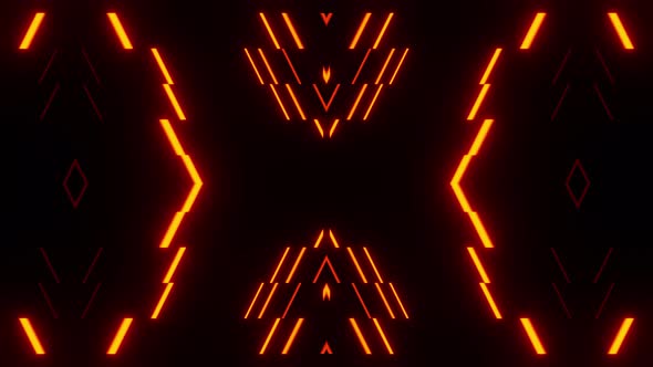 Vj Loop Blinking Orange X Waves For Party Or Disco Rave Performance Background 4K