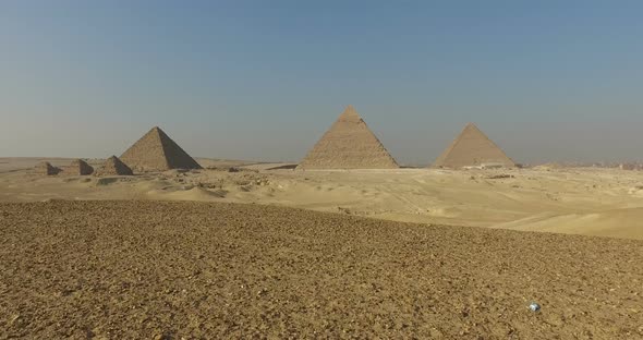 View of beautiful Giza pyramids