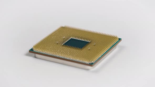 CPU. Modern High-performance Processor on a White Background. Such an Element Can Do Many