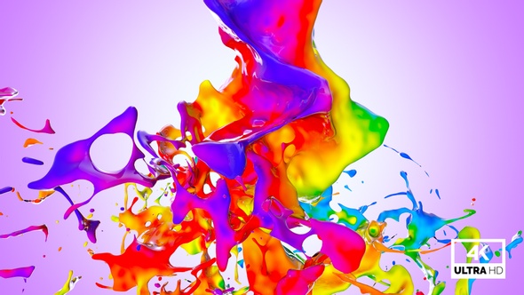 Multicolor Paint Jet Stream Splash V5