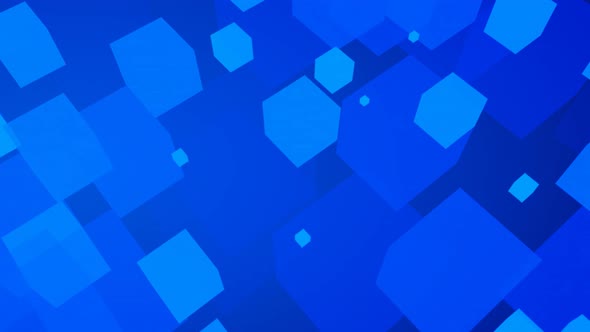 Blue Cubes Fade 3d Animation Loop Background