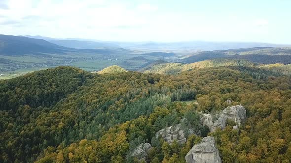 Western Ukraine Dovbush Rocks From A Bird Flight Altitude 3.