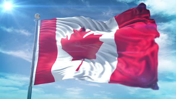 4K 3D Canada Flag