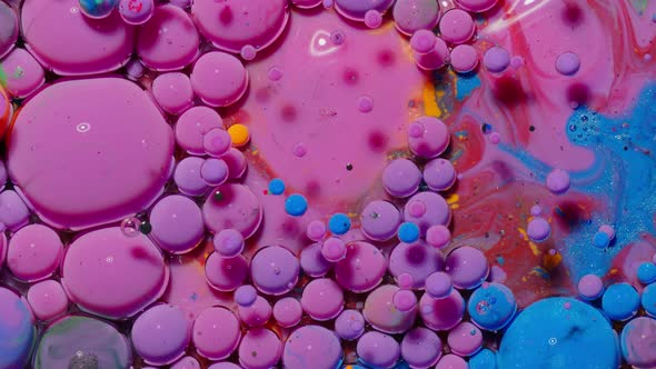 Colorful Blue Pink Bubbles Surface Wallpaper Themes Background Multicolor Space Universe Concept