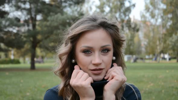 Portrait of a Beautiful Caucasian Girl