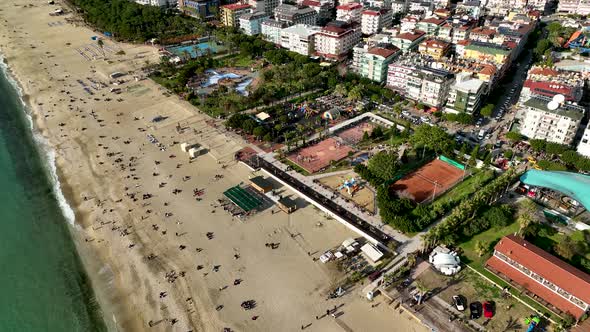 Basketball court Aerial View 4 K