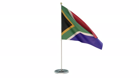 South Africa Small Flag Pole Loops With Alpha