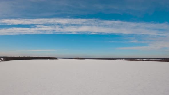 Winter Landscape with Forest Field