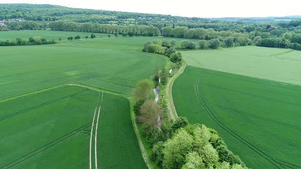 French Vexin Regional Natural Park seen from the sky