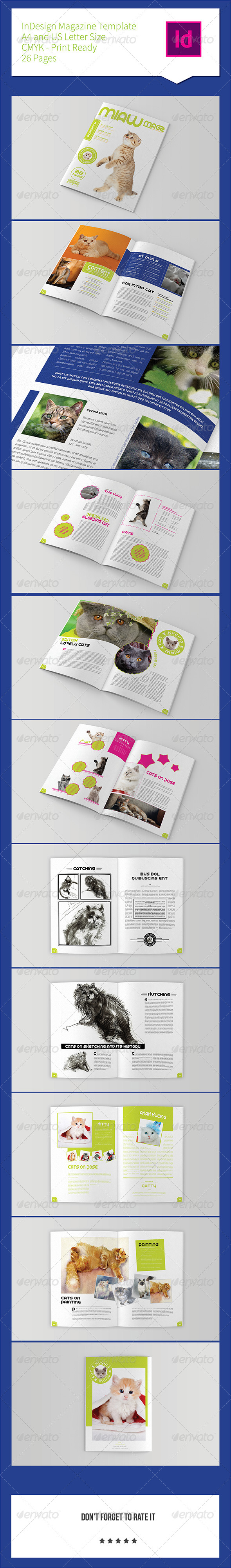 Pets Magazine Template 26 Pages