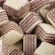 Square wafer biscuits close up. Sliding shot. Dessert cocoa wafers - VideoHive Item for Sale