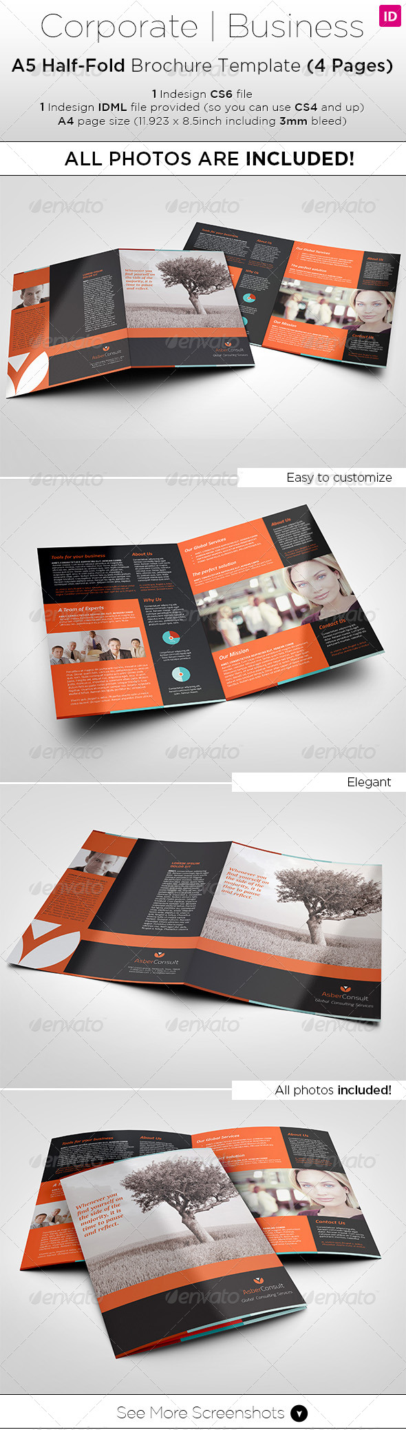 A5 Half-Fold Brochure (4 pages) - Photo Included