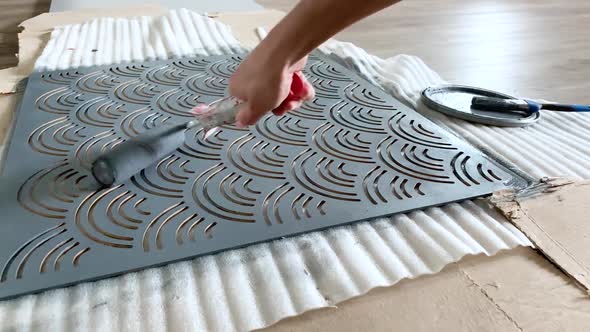 Making Wall Decoration with Wave Pattern