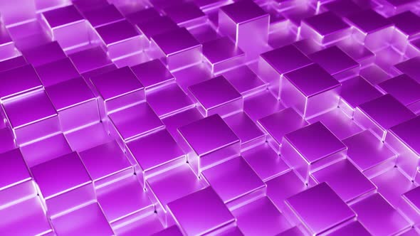 Abstract Pink Metallic Background From Cube