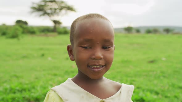 Portrait of a Maasai girl