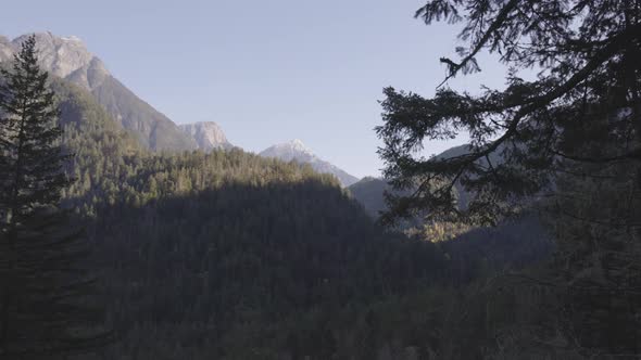 Panoramic View of Canadian Nature Mountain Landscape