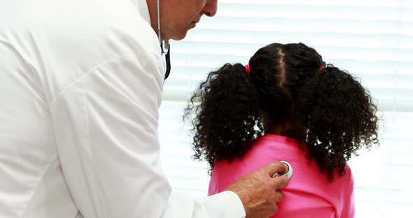 Male doctor examining a patient