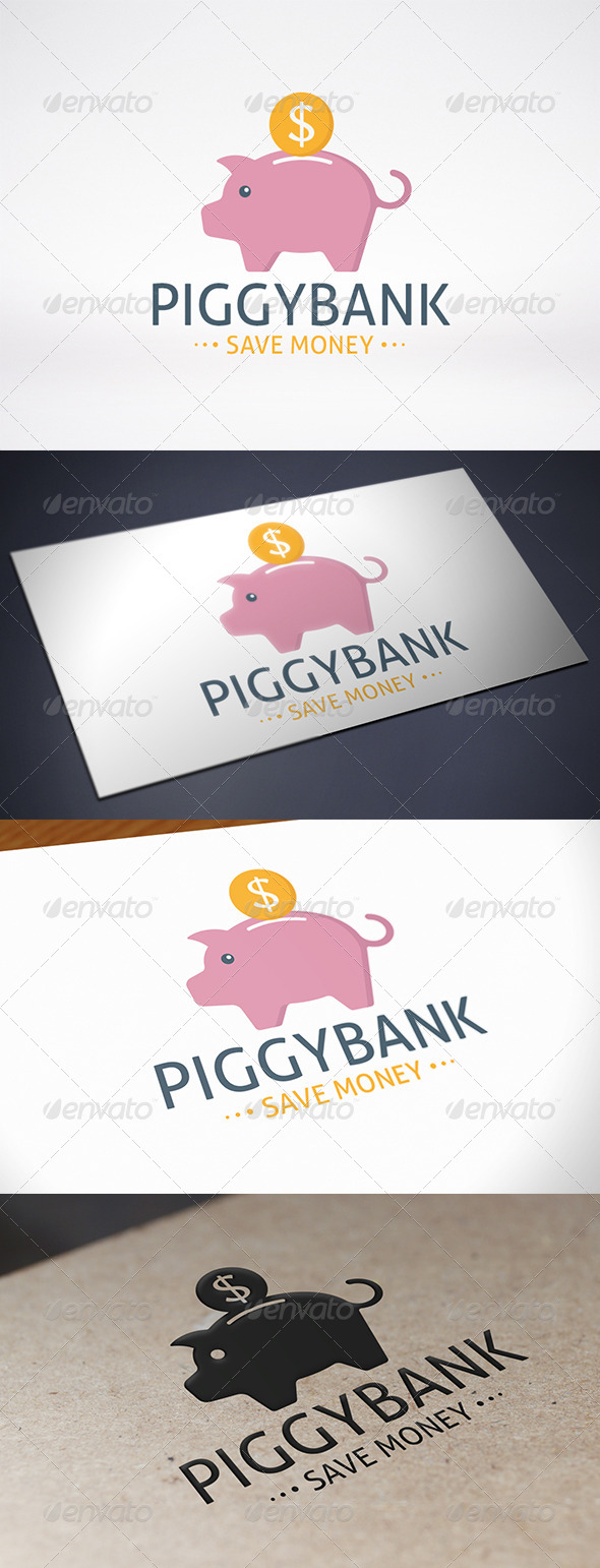 Piggy Bank Logo Template