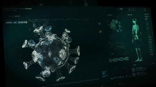 Medical inspection of the covid-19 virus microbes for microbiological study alt