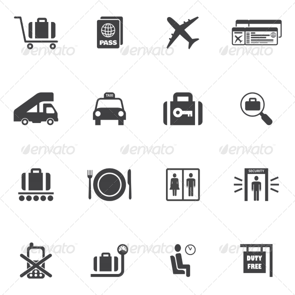 Airport Icons Set