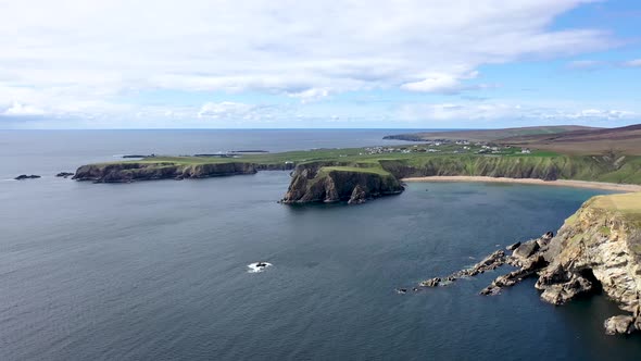 Aerial View of the Beautiful Coast at Malin Beg in County Donegal  Ireland