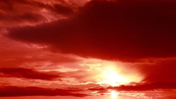 Sunset Cloudscape Vivid Vibrant Time Lapse