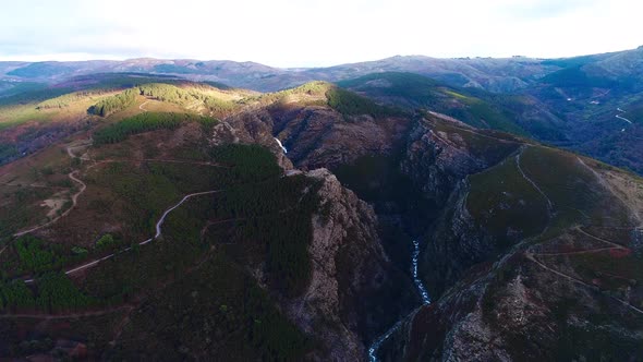 Mountain Gorge Aerial View