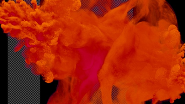 Red Color Abstract Smoke Collision
