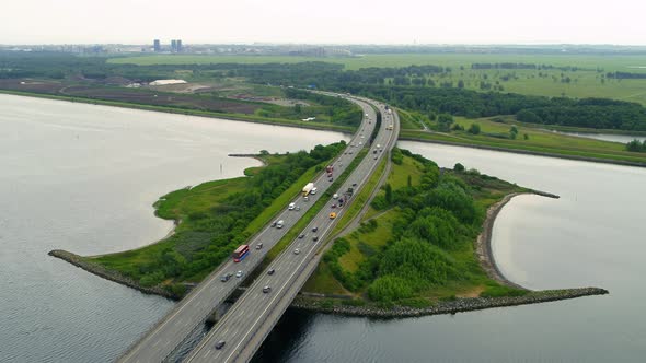 Highway Bridge From Above, Drone Stock Footage By Drone Rune 3