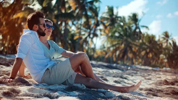 Beachfront Sunbathing Sunshade  Tropical Island Mood. Luxurious Atlantic Resort Inspiration.