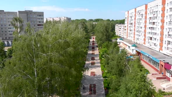 Aerial View of Novocheboksarsk in Russia