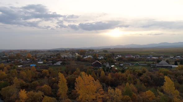 Yellow Village at Sunrise