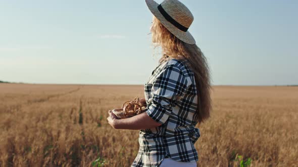 Concept of Agriculture and Farming Handsome Lady