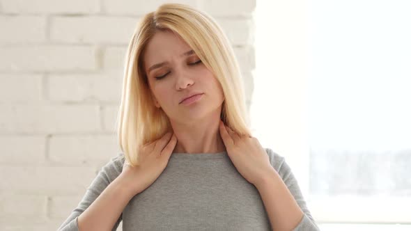 Tired Woman Working in Office