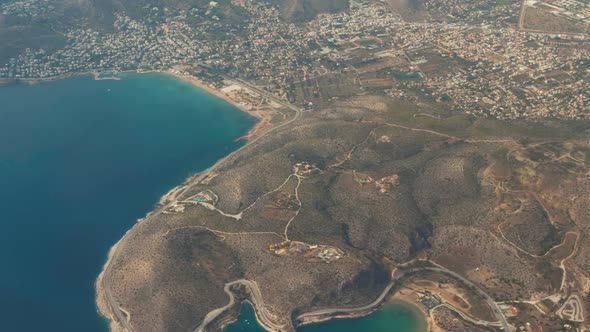 Amazing aerial shot of Athens from the sky