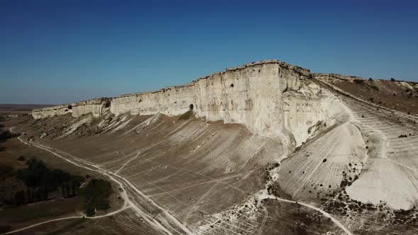 White Rock Is a Cliff in Crimea, Russia. Aerial View.