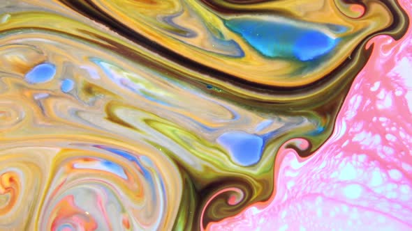 Psychedelic Colour Paint  Spreading Swirling 20 alt