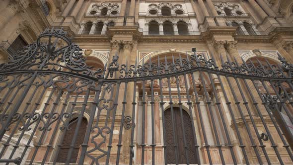 The gate of the Cathedral in Malaga