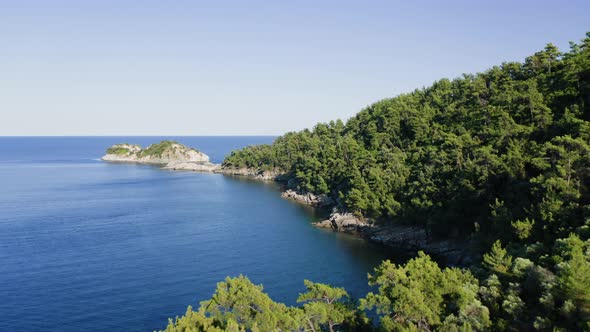 Scenic Mediterranean coastline landscape.