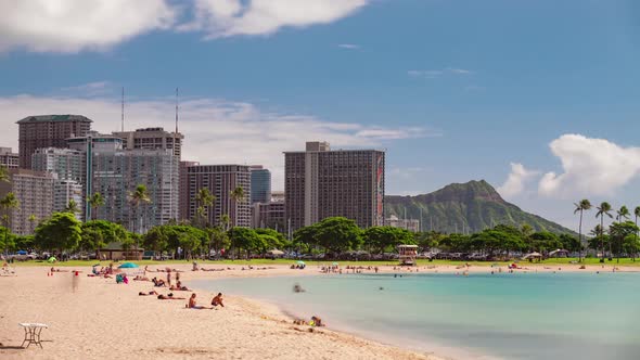 Waikiki Hawaii Beach Time Lapse